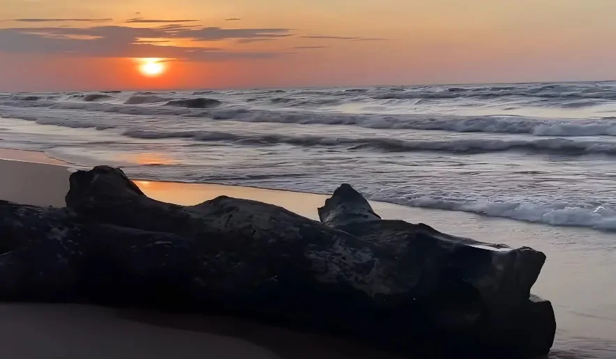 Sunrise paints the Tanganyika coastline