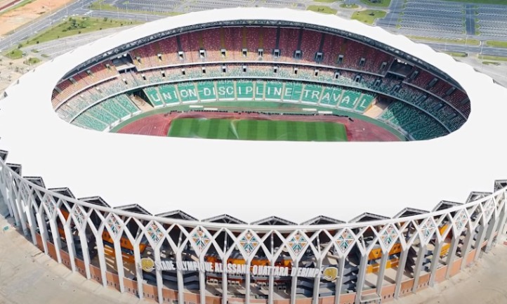Alassane Ouattara stadium, drone view