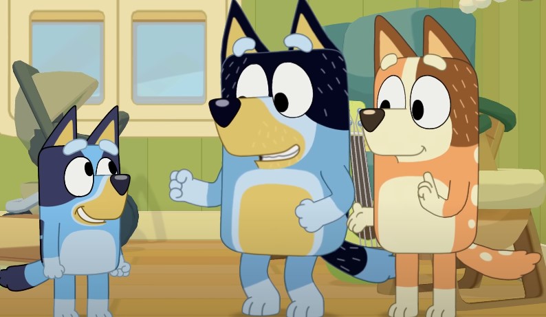 A scene from "Bluey"cartoon show