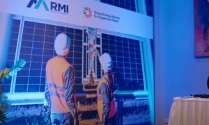 Panel that shows technicians review details on the solar array exhibit