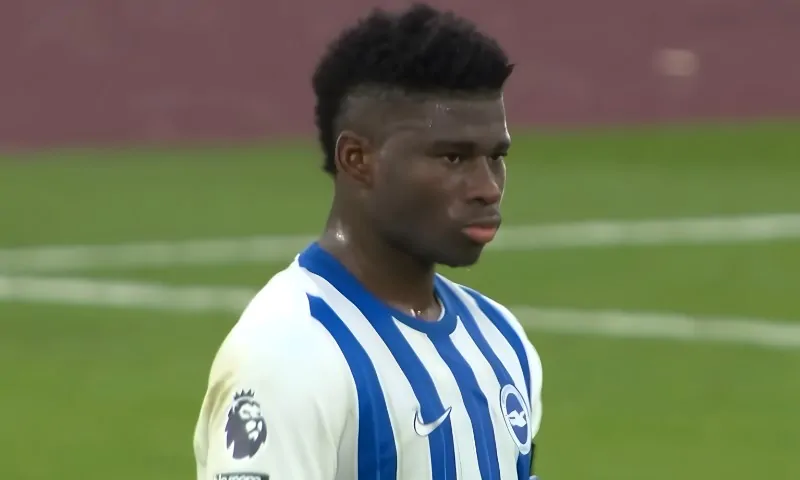 Carlos Baleba during a Brighton match