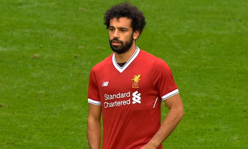 Mohamed Salah during a Liverpool football game